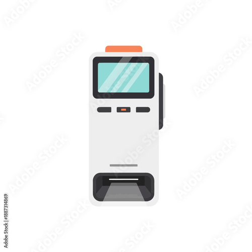 Modern payment terminal with screen and card reader