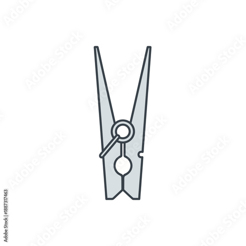 Simple clothespin icon on white background