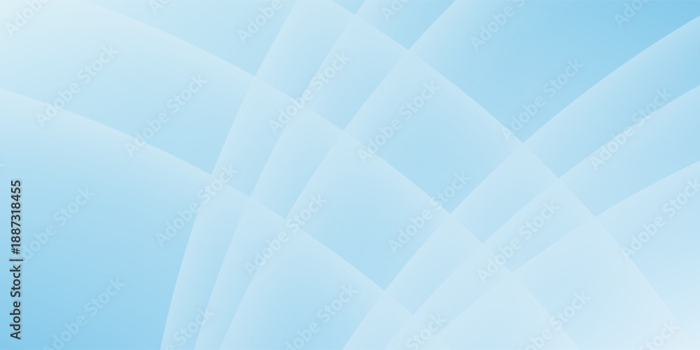 Obraz premium Abstract background featuring smooth and flowing blue wave shapes on a clean white backdrop. This minimalist and elegant design
