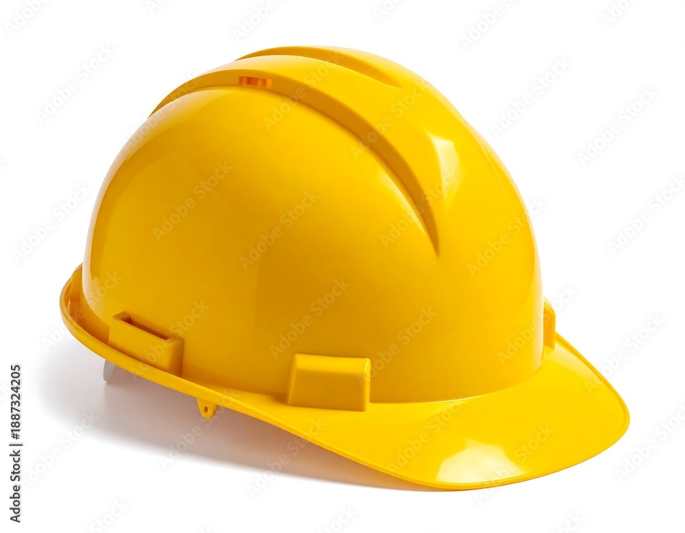 Fototapeta premium Yellow Hard Hat - Essential Safety Gear for Construction Workers.
