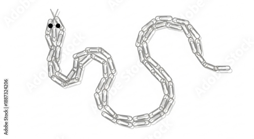 Wire whisk designed as a snake kitchen utensil black and white illustration culinary cooking isolated on white background artistic