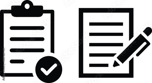 Documentation and approval process illustrated with clipboard and pen
