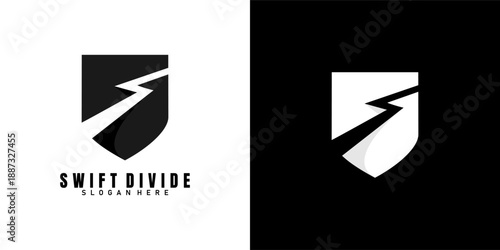 swift divide logo design vector art