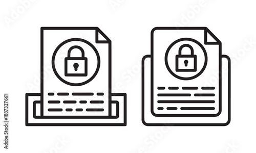 Secure document icons representing data protection