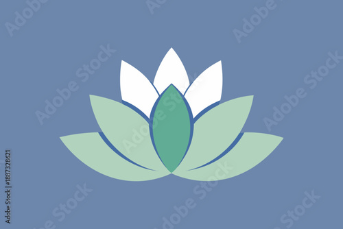 Abstract Lotus Flower Design water lily bloom