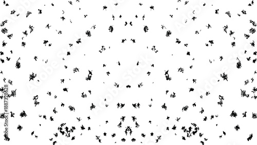 Texture in the form of dirty torn spots with symmetry.