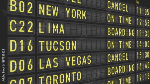 angled arrivals board timelapse content creator shot