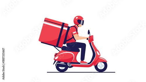 Fast Food Delivery: Scooter Courier Service