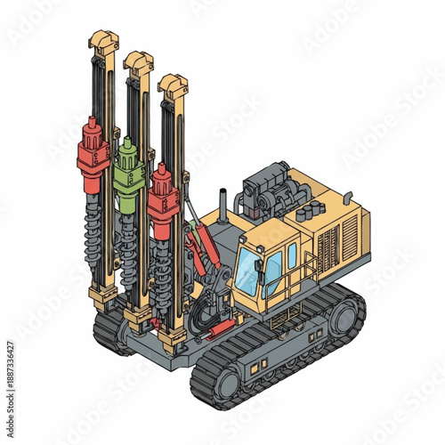 Heavy Duty Crawler Mounted Multiple Drill Rig Machine.