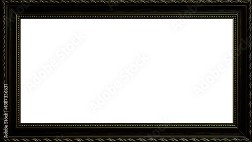 Marco Negro Antiguo Premium Diseño Ornamental Metálico | Para Enmarcar Fotografía, Obra de Arte, Certificado, Diploma, Invitaciones, etc