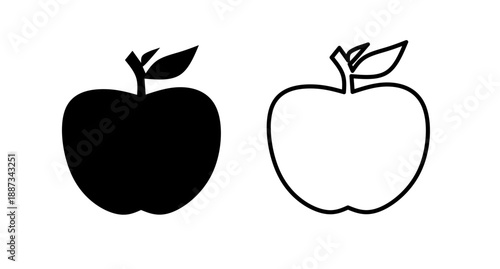 Apple icon set. Apple outline vector icon. apple symbols for your web design simple symbol sign.