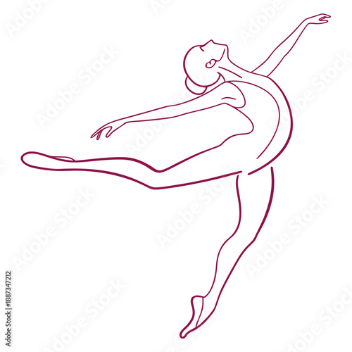 Graceful dancer in motion