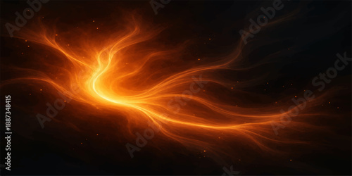 A fiery explosion with an alpha channel features hot orange flames and red smoke burning against a dark black background to create a powerful motion of energy and heat in this abstract inferno