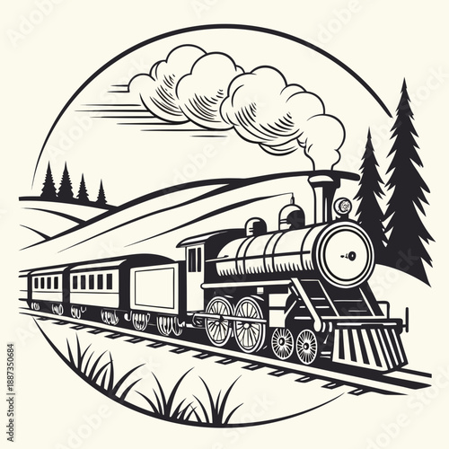 Vintage steam train journey