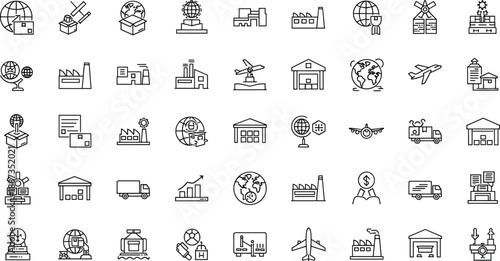 Black and white of business logistics and transportation