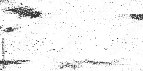 A grunge black ink splat design features a textured paint splash and vector splatter pattern on a dirty art wall background with a silhouette stain border and water drop illustration