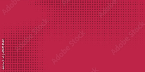 Viva magenta color trendy color. Comic pop arts halftone background with texture. Simple dots design. Vector illustration vintage geomteric fade wallpaper background