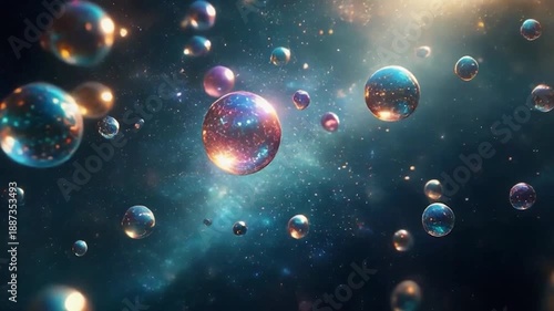Stunning depiction of the multiverse, showcasing numerous bubble universes in space.