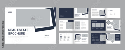 Professional Creative Real Estate Brochure Template  Landscape Layout for Business