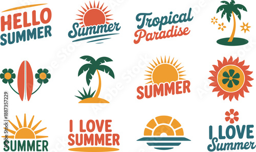 Collection of Summer-Themed and with Tropical