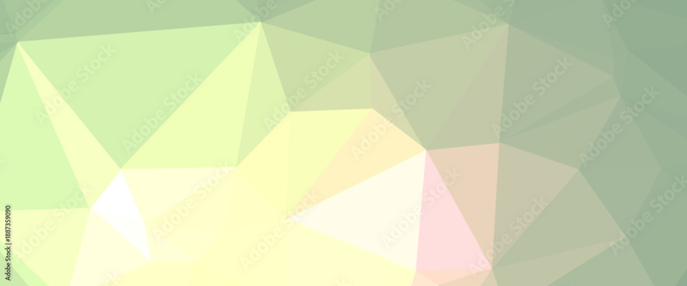 Obraz premium Light Green, Yellow vector abstract mosaic background. Shining polygonal illustration, which consist of triangles. Template for cell phone's backgrounds.