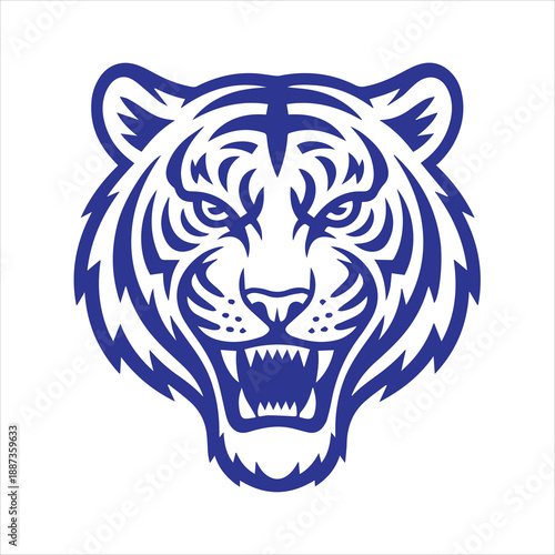 Tiger Face Mascot SVG 