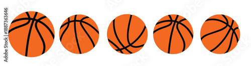 basketball orange icons vector design 