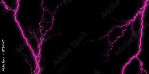 Lightning Strikes Amidst Heavy Rainfall and Dark Storm Clouds. Mesmerizing streaks of vibrant white lightning crackle across the night sky, illuminating the darkness with raw power and fleeting beauty