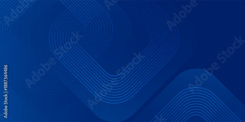 Abstract blue shapes background with light geometric lines. Modern blue futuristic technology concept. Suit for brochure, corporate, poster, banner, presentation, wallpaper.