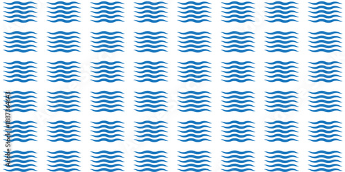 Waves seamless pattern. Abstract curve lines repeat tiling background. Rhythmic waves pattern. Modern geometric curve line seamless pattern.