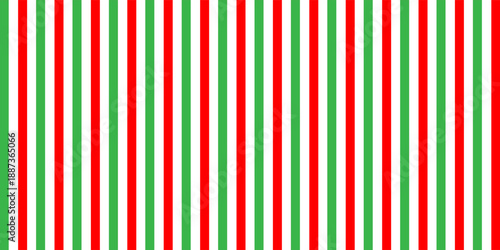 Christmas seamless pattern. Red and green diagonal stripes background. Candy cane repeating decoration wallpaper. Winter holiday lines backdrop. Xmas peppermint present wrapping print design. Vector