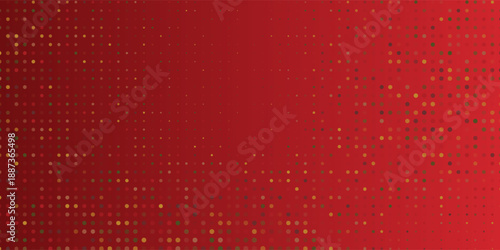 Red diagonal geometric shape with halftone on dark red background. Randomus wallpaper