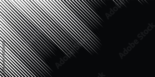 Black radial comics style lines, Straight Vertical Lines, isolated on white background. Speed abstract. Vector illustration