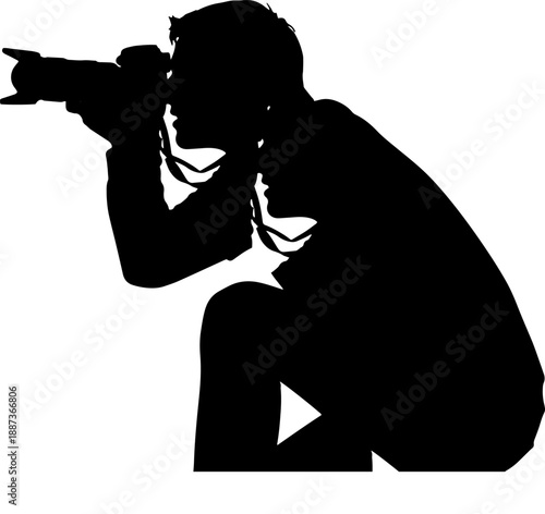 Silhouette of man pointing gun to head.