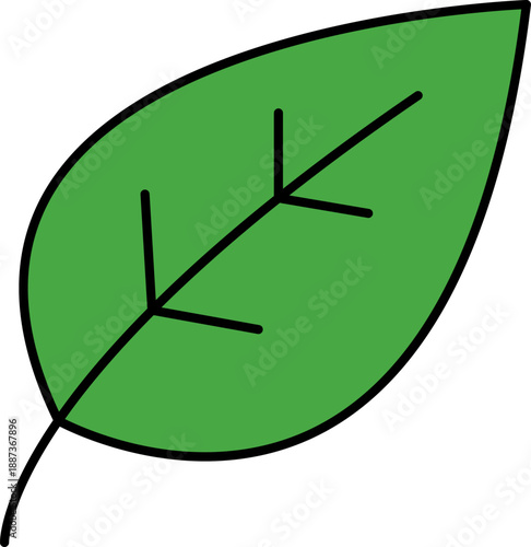 Green Leaf Icon Vector Illustration