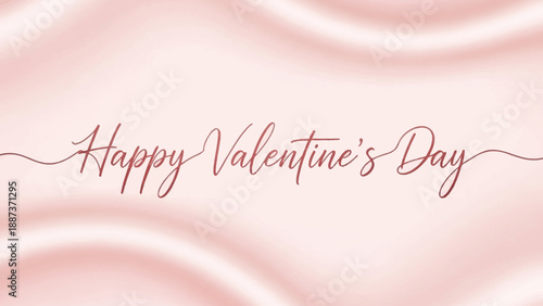 Romantic Happy Valentine's Day greeting on elegant pink background