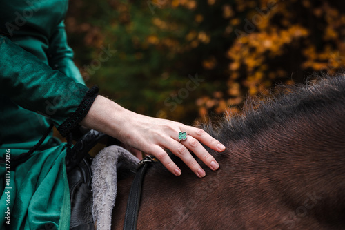 Hand medieval woman.