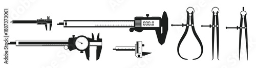 caliper silhouette engineering construction caliper