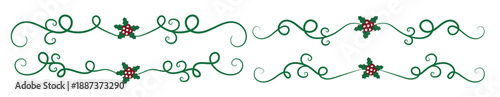 christmas flourishes swirls dividers lines decorative