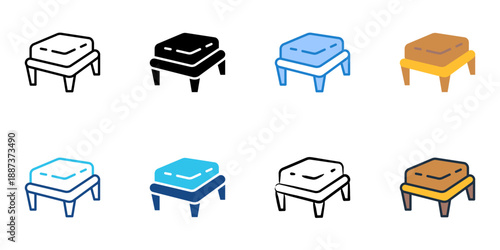 Ottoman icons set multiple style collection. Editable stroke 
