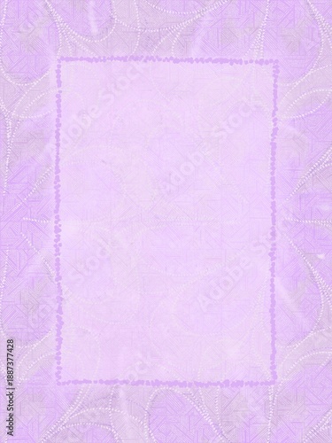 Patterned floral wallpaper background with bright colors and stitched elements