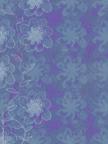 Vintage watercolor floral pattern background

