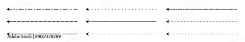 black straight thin dashed arrow set long dotted arrows 