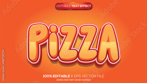 3D text effect pizza pink