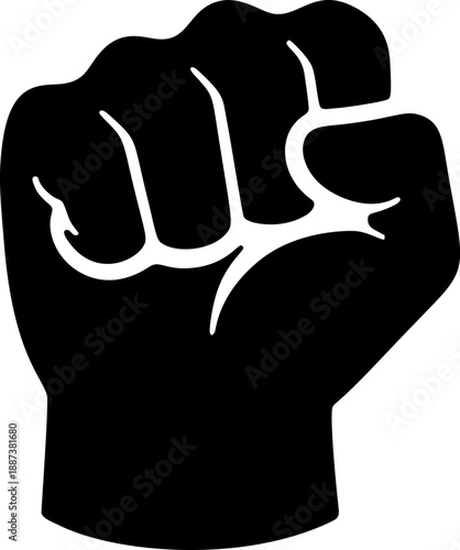 icon clenched hand