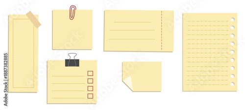 blank notepaper template design sticky note for meeting .