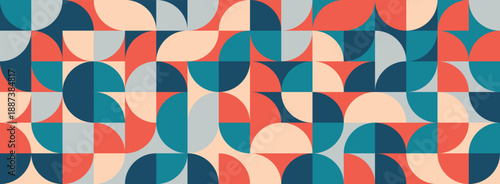 bright curve seamless pattern abstract geometric mid