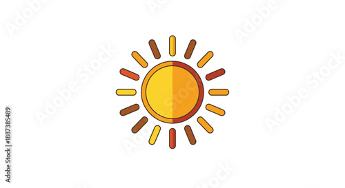 Warm Glowing Sun Emblem Representing Energy Heat Brightness Light Day Outdoors Cosmos Celestial Body