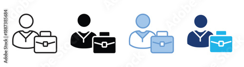 Man icon set multiple style collection