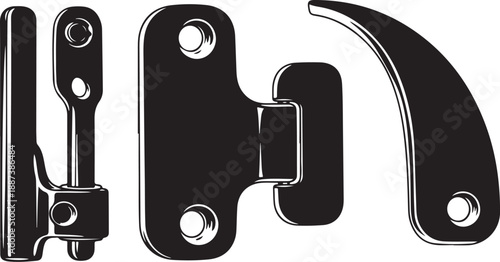 Black metal door latch and handle hardware set